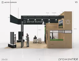 20x30 Péninsule booth design by Pro-X Exhibits